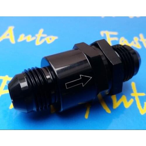 3/4unf thread -8AN AN8 AN 8 Black Anodised Billet Check One Way Valve for 2l fuel surge tank system
