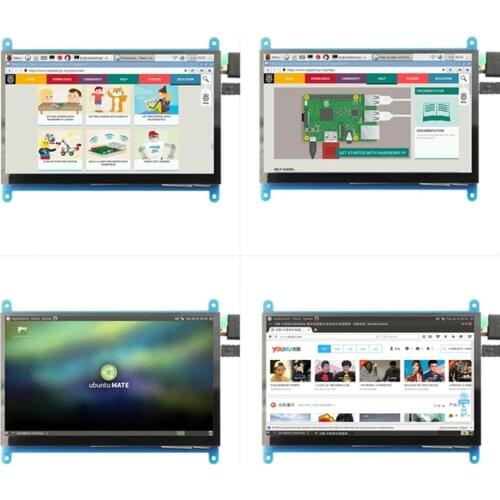 7.0'' Raspberry Pi3 Display Capacitive Touch Screen HDMI HD LCD TFT 1024X600 800x480 Monitor for Raspberry Pi 2B B Pcduino Win8