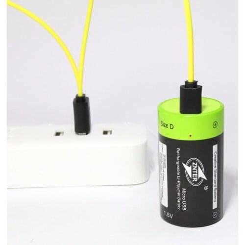 ZNTER 1.5V 4000mAh Battery Micro USB Rechargeable Batteries D Lipo LR20 Battery For RC Camera Drone Accessories free shipping