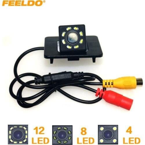 FEELDO Car Night Vision Rear View Parking Camera With 4/8/12 LED for Mazda 3 Axela 2020 Reverse Backup Camera #HQ6644