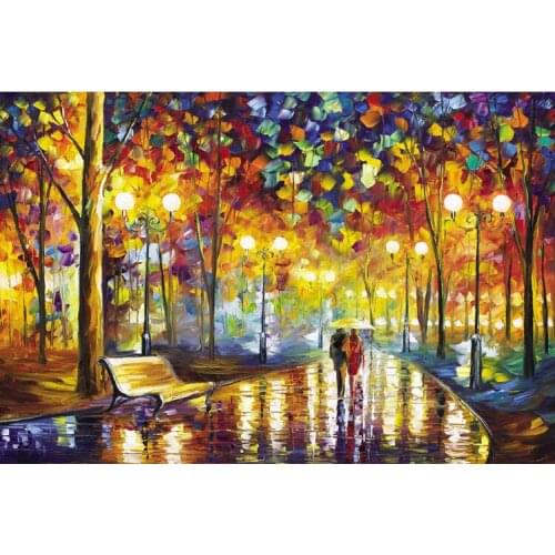 Rainy Night Walk The wooden puzzle 1000 pieces paper jigsaw puzzle white card adult childrens educational toys