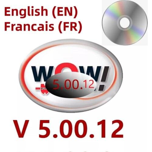 For WOW 5.00.12 diagnostic tool CD DVD Software WOW 5.0012 French Language for WOW wurth For Vd Tcs Pro Delphis DS150E Car Truck