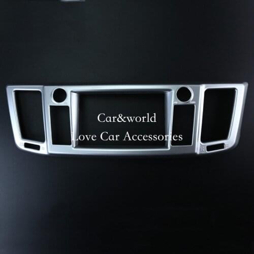 For Toyota RAV4 2016 2017 Centre Control Panel Console Navigation Frame Cover Trim Decoration ABS Chrome Sticker Car Accessories