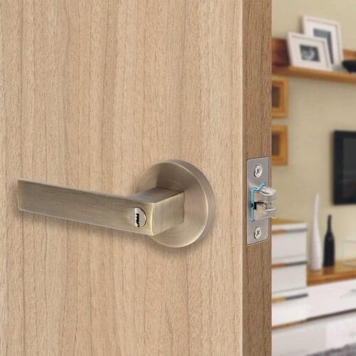 Door handle Door handle lock High-grade zinc alloy handle lock Three-bar ball door lock Bedroom toilet hardware