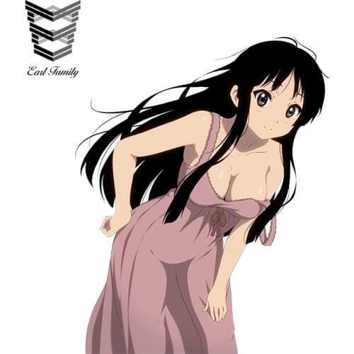 EARLFAMILY Car Styling Sexy Beauty Uniform Girl Anime Graphics JDM Window Doors Decal 3D Car Sticker Waterproof Accessories