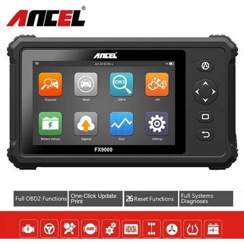 Ancel FX9000 Full System Diagnostic Tool Auto Scanner Engine ABS SRS EPB SAS Oil Reset TPMS IMMO Service OBD2 Automotive Scan