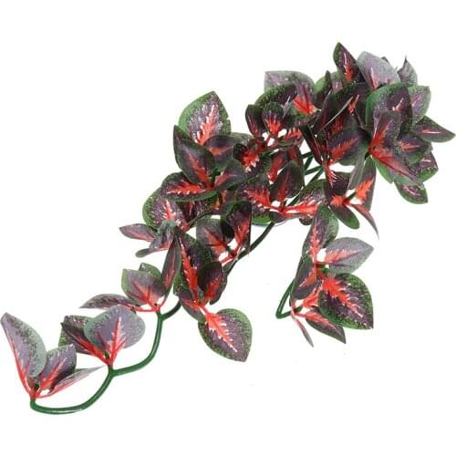 Artificial Vine Reptile Plants Terrarium Decor Lizard Chameleons Habitat Climbing Rest 50cm Artificial Plants