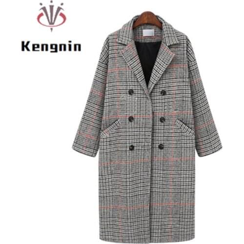 Женские пальто в клетку Kengnin China At AliExpress