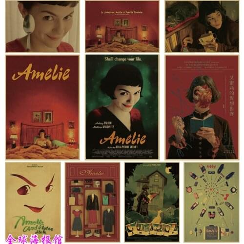 Classic Movie Amelie poster retro Kraft wall Paper Wall Decorative Paintings vintage poster wall stickers