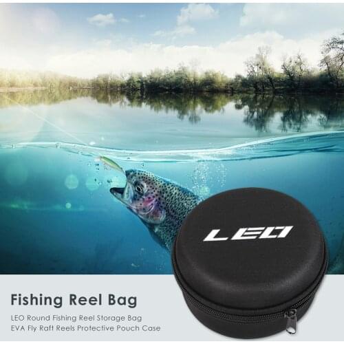 Round Fishing Reel Storage Bag EVA Raft Reels Carry Outdoor Portable Easy Fishing Carrying Protective Pouch Case for LEO