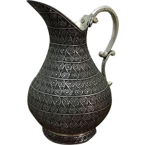 100% Pure Solid Hammered Copper Moscow Mule Jug, 1.2 mm Thick Heavy Gauge Water Vessel Ayurveda Pitcher Jug, 70 fl. Oz (Intensiv