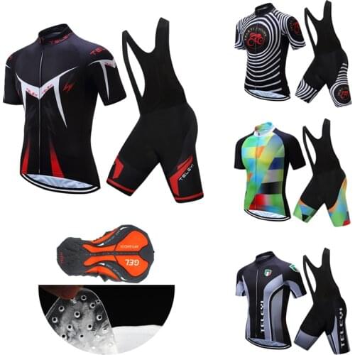 Summer Lycra Road Bike Clothing Men 2021 Cycling Jersey Set BIB Gel Shorts Pro Suit Male Bicycle Clothes MTB Dress Uniform Kit
