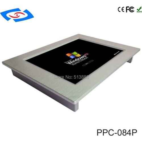 Low Cost 8.4" Rack Mount LCD Monitor Mini Fanless Industrial Tablet PC With RS485/RS422/RS232 Port All In One Tablet PC