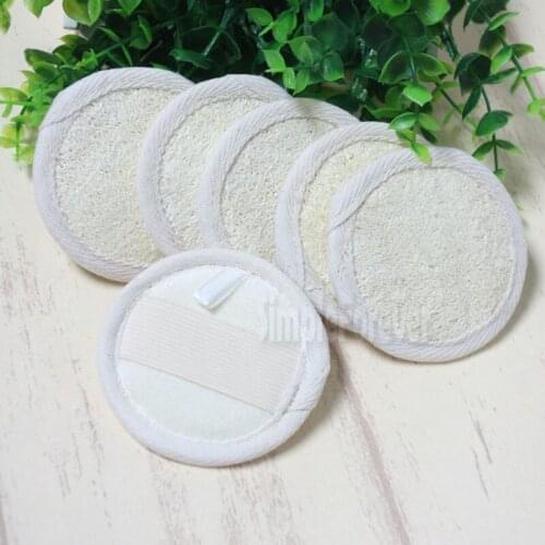 50pcs/lot Bath Loofah Exfoliation Luffa Facial Skin Disc