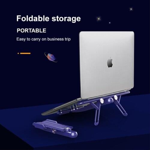 Portable Laptop Stand Foldable Support Base Notebook Stand For Macbook Pro Lapdesk PC Computer Laptop Holder Cooling Pad Riser