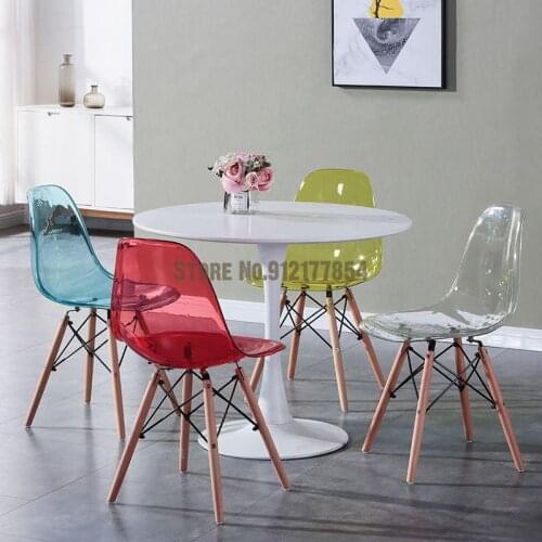 Transparent Chair Crystal Nordic Simple Environmental Protection Comfortable Backrest Casual Dining Chair Net Red Anti-static Ac