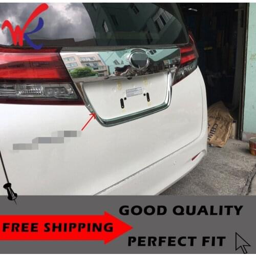 Loyalty Rear Trunk License Plate Frame Tailgate Trim for Toyota Alphard 2016 2017 ABS Chrome Car Accessories