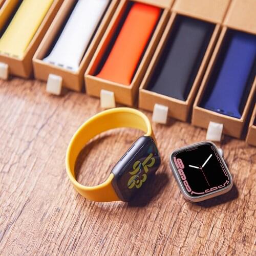 Sport silicone strap for apple watch series 6/5/SE/4/3/2/1 Solo Loop iwatch band 44mm 42mm 40mm 38mm watchband Accessories
