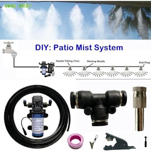S392 DIY 8M-10M-15M-20M-25M Water Garden Sprayer Outdoor Disinfection Misting System Humidification Patio Mist Cooling Spray Kit