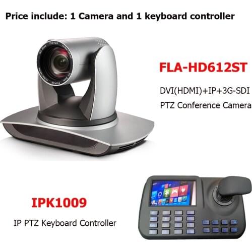 Video Conference System Producer 1080P60fps PTZ IP HDMI SDI Video Conference Camera with 3D joystick RJ45 Keyboard Controller