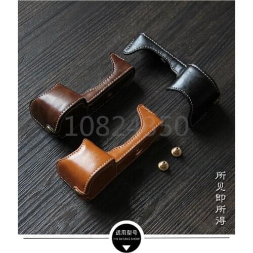 Camera Half Bag Body Leather Camera Bag Half Body Cover for Sony A7M2 A7RII A6300 A6000 A6500 A5000 A5100 A7II Camera Video Bag