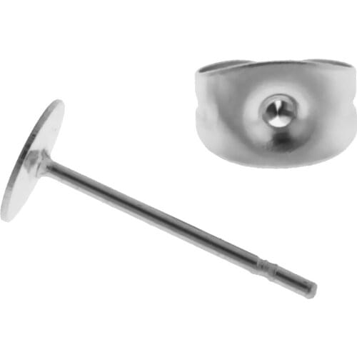 Pack of 120 Earring Stud Pin Post, Butterfly Backs, DIY Handcraft Making Findings for Adult