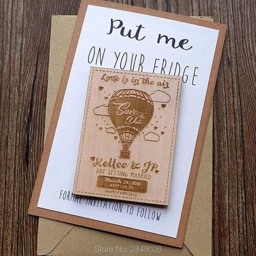 Laser cut hot air balloon save the date wholesale laser cutting wedding initials invitation cards,Wedding travel Magnet