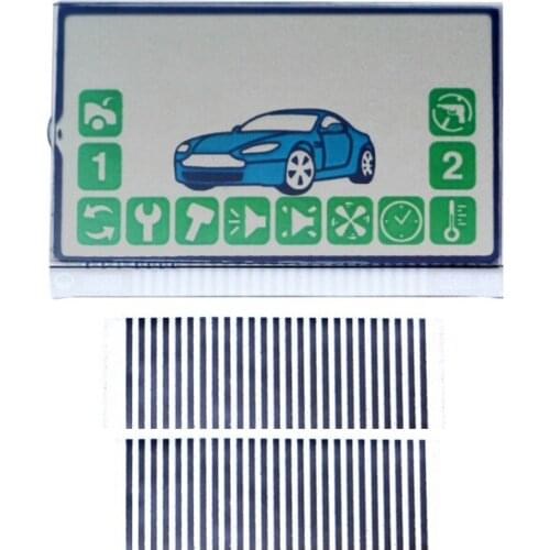 A92 LCD Display Screen with Flexible Cable Zebra Stripes For Russia Starline A92 A94 Car Alam System LCD Remote Control Keychain