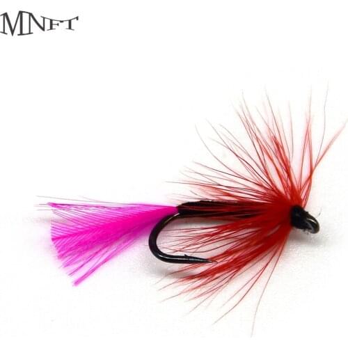 MNFT 10PCS Wet Fly Fishing Lures Magenta Skirt Tail Nymphs Lures 9# Hook Insect New Product