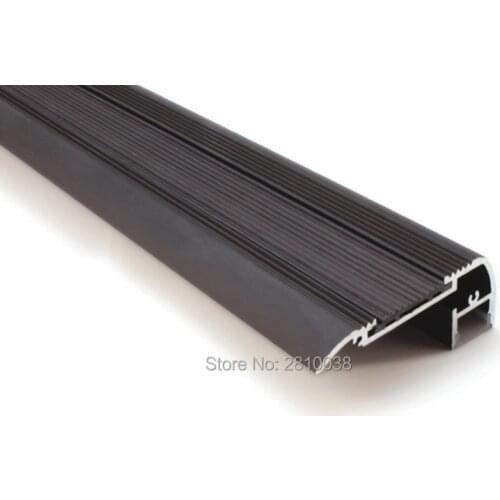10 X 2M Sets/Lot Staircase aluminium profile for led strips and black surface led aluminum housing profiles for KTV stair lamps