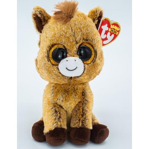 25CM Ty Big Eye Beanie Plush Animal Christmas Unicorn Bat Gorilla Dog Owl Fish Ghost Animal Plush Collectible Toy Children Gift