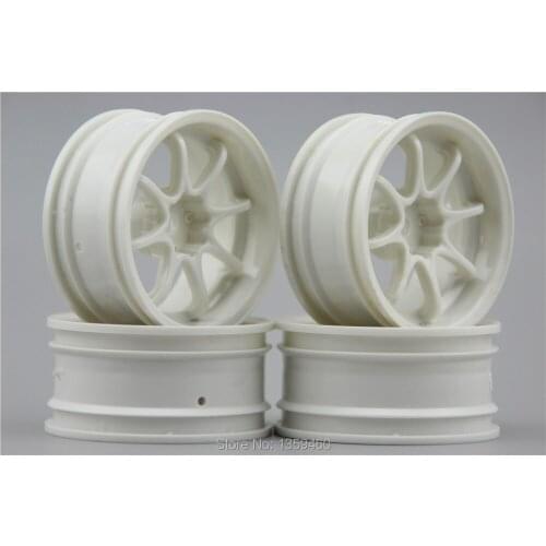 4pcs 1/10 Touring&Drift Wheel Rim W8S1NW (White) 6mm offset fits for 1:10 Touring&Drift Car 1/10 Rim 10276