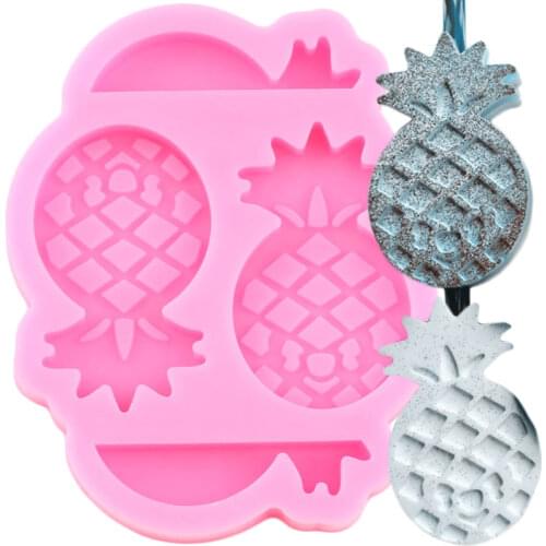 Pineapple Straw Topper Silicone Molds DIY Fondant Cake Decorating Tools Keychains Epoxy Resin Mould Candy Clay Chocolate Moulds