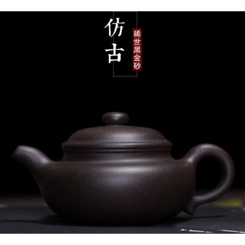 Antique pot of pure manual zhu mingyuan home recommended wholesale black sands teapot kong tea wholesale manufacturers