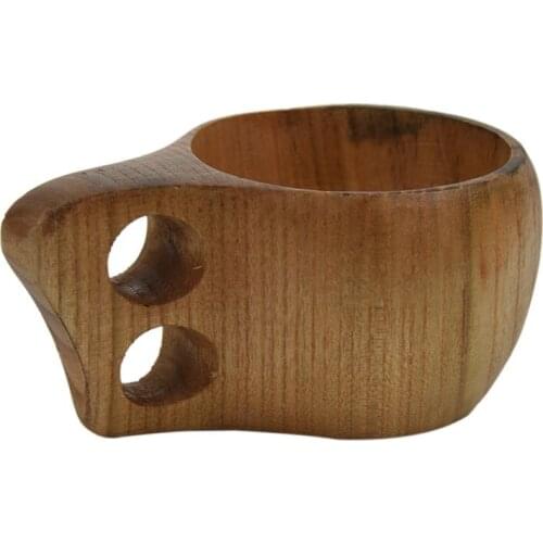 Big deal Wooden Cup Primitive Handmade Natural Wood Coffee Tea Beer Juice Milk Mug Wood-color F(150ML)