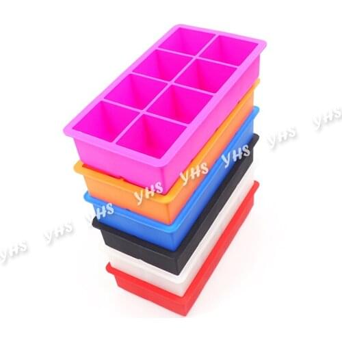 Big Size Large Ice Cube Square Tray Mold Mould Bar Kitchen Accessories Tools 11.5 *21.5cm 8 Grid
