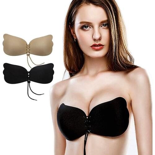 Seamless Wireless Adhesive Stick Bra Strapless Push Up Bras Women Sexy Backless Lingerie Invisible Silicone Bra Dropshipping