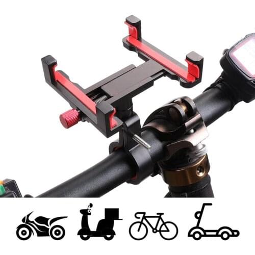 Aluminum alloy mountain bike mobile phone holder Free assembly 360 degree motorcycle electric car 4-6.5inch mobile phone holder