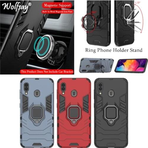 Phone Holder Finger Ring For Samsung Galaxy A30 Case Magnet Armor Cover on the For Samsung Galaxy A30 Case For Samsung A30 Case
