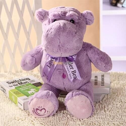 Fancytrader 2015 New 31'' / 80cm Giant Stuffed Plush Lavender Purple Hippo Toy, Nice Gift For Kids, Free Shipping FT50367