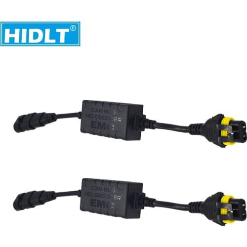HIDLT 2PCS EMC HID Ballast Decoder No Error Warning Canceller Harness Wire For Car Light Xenon Bulb HID Kit H1 H7 H11 9005 9006