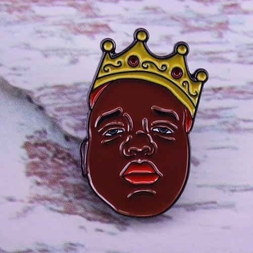 The Notorious B.I.G. King Lapel Pin Hip Hop Art Rap Legend Audiophile Accessory