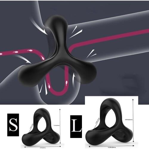 S/L Size Penis Cock Ring for Men Delay Ejaculation Erection Sex Toys for Couple Cockring Dick Enlarger Rings Scrotum Stretcher