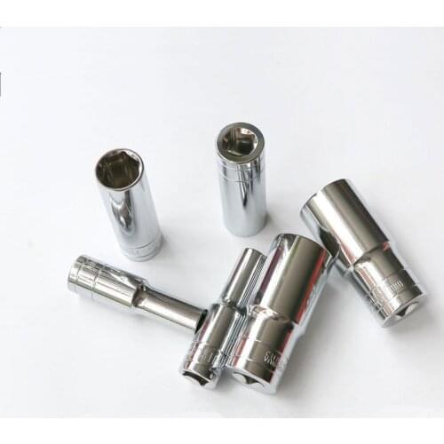 1/2 Inch Deep Long Socket Set 8-32mm Hex Torque Socket Wrench Head 78mm Long Ratchet Spanner Adapter Repair Hand Tools