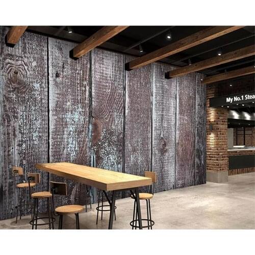 Beibehang Wallpaper mural retro wood wood grain decorative mural home decor living room bedroom TV background mural 3d wallpaper