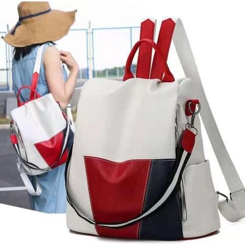 2021 nova alta qualidade couro mochila feminina anti-roubo mochila de viagem grande capacidade sacos de escola para adolescentes