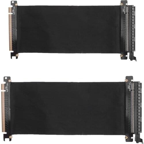 PCI Express 16x Flexible Cable Card Extension Port Adapter Riser Card 1 Slot PCIe X16 Riser for 1U 2U 3U Server IPC Chassis