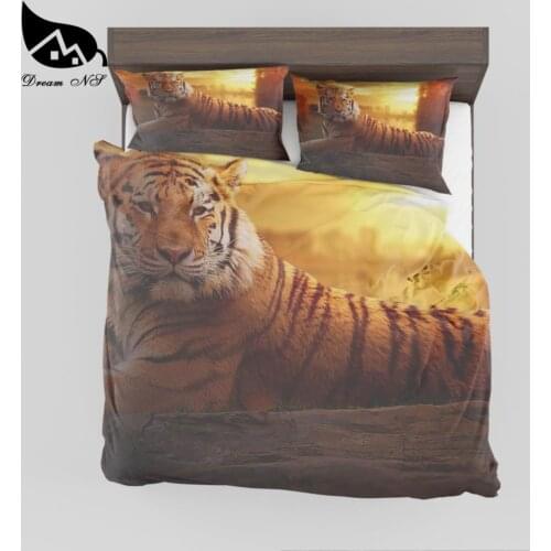Dream NS Tiger 3D effect prints Comfor Quilt Duvet Polyester cotton home textile products Queen King Bedclothes MSY49