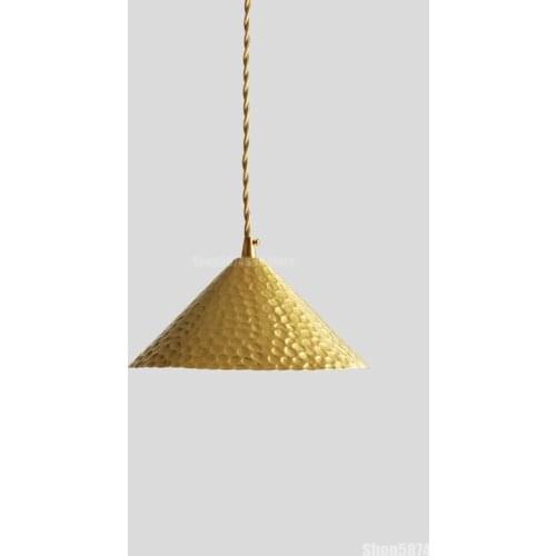 Nordic Copper Pendent Light Restaurant Bar Coffee Lamp Aisle Porch Bedside Pendant Lamp Living Room Kitchen Decoration Lighting