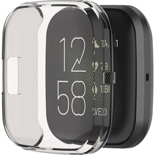 Versa 2 strap with protective cover degree protective cover Fit Bit Versa Watch 2 awith electroplated protective film screen